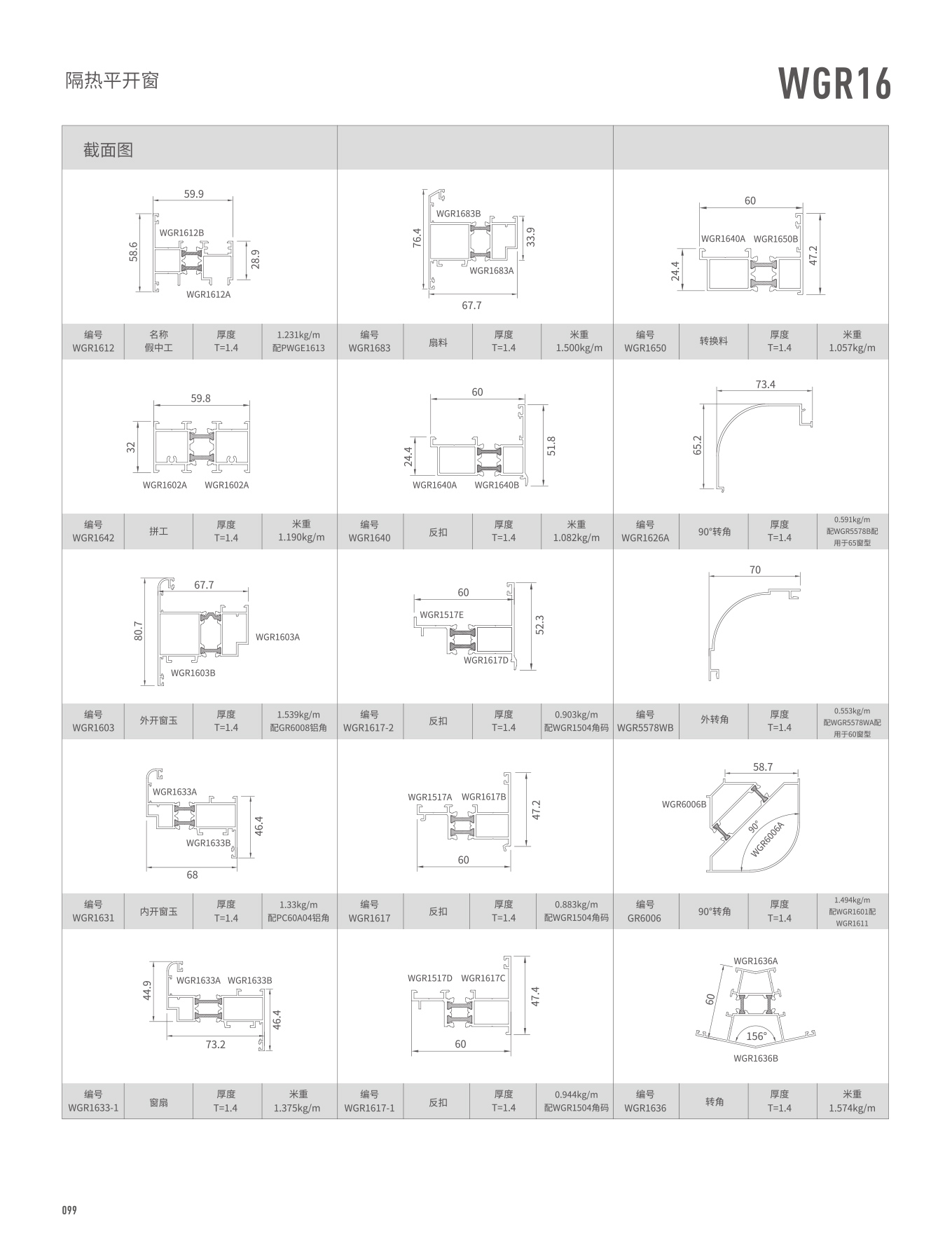 WGR16隔热平开门、、、窗