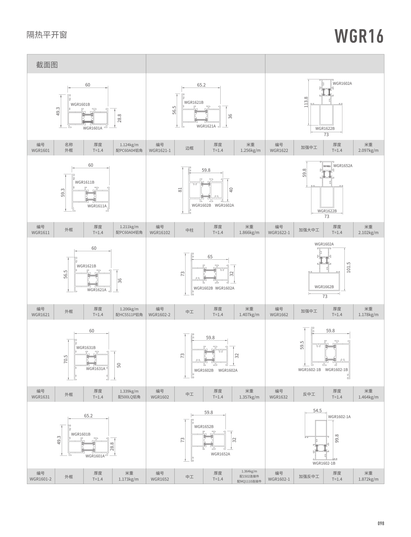 WGR16隔热平开门、、、窗
